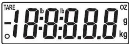 TARE -1.8-0.8-0.8-0.8 o oz g kg