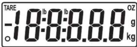 TARE -1.8-0.8-0.8-0.8 o oz g kg