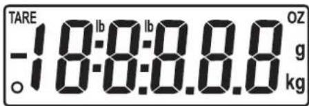 TARE -1.8-0.8-0.8-0.8 o oz g kg