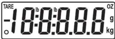 TARE -1.8-0.8-0.8-0.8 o oz g kg