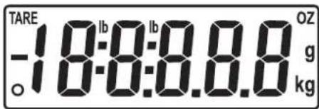 TARE -1.8-0.8-0.8-0.8 o oz g kg