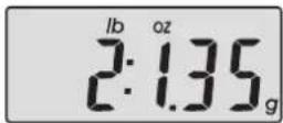 Zelmer 34Z052 - NOTE: If the product is very light, the scale will display 0 if it is set in the English unit mode (lb). - 3