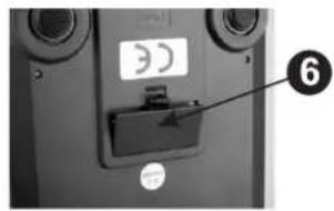 Close-up of a device panel with a labeled component and a numbered marker '6'
