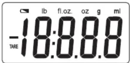 -18:0.00 TARE lb fl.oz. oz g ml