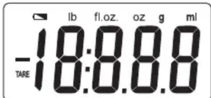 -18:0.0.0 TARE lb fl.oz. oz g ml