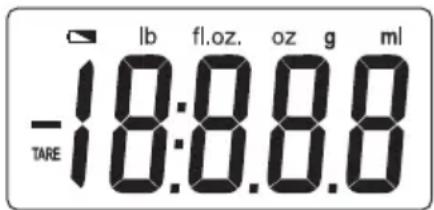 -18:0.0.0 TARE lb fl.oz. oz g ml 18:0.0.0