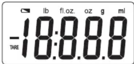 -18:0.8.8 TARE lb fl.oz. oz g ml