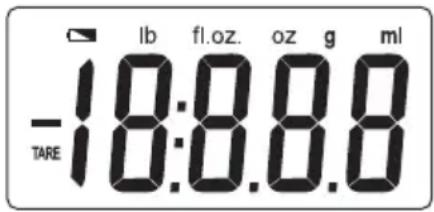 -18:0.0.0 TARE lb fl.oz. oz g ml 18:0.0.0