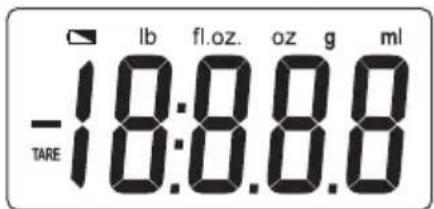 -18:0.8.8 TARE lb fl.oz. oz g ml