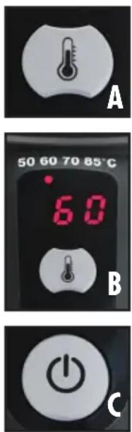 A 50 60 70 85°C 60 B C