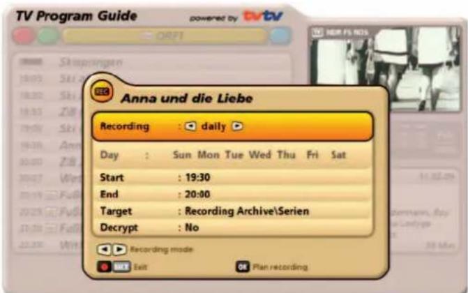 KATHREIN UFS 922sw - Recording "Daily" - 1