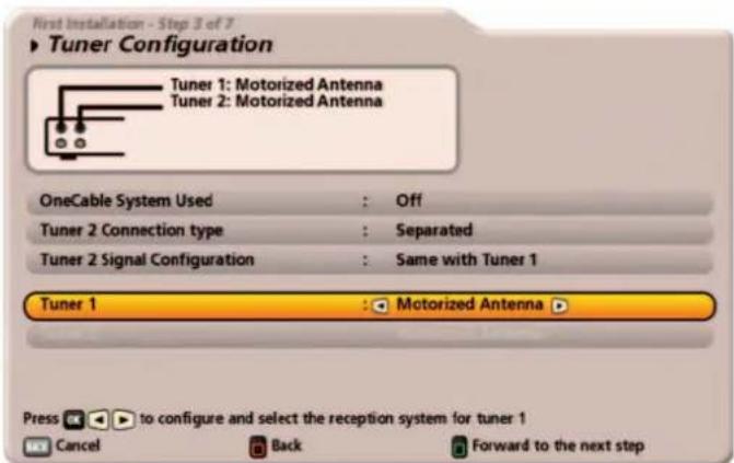 KATHREIN UFS 922sw - Select Satellites - Tuner 1 - 1