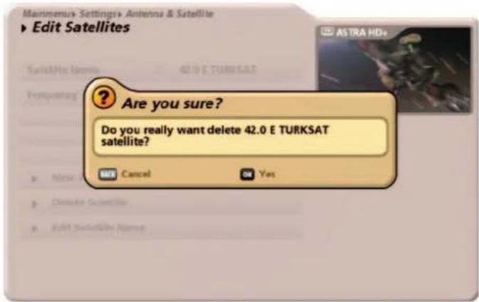 KATHREIN UFS 922sw - Delete Satellites - 1
