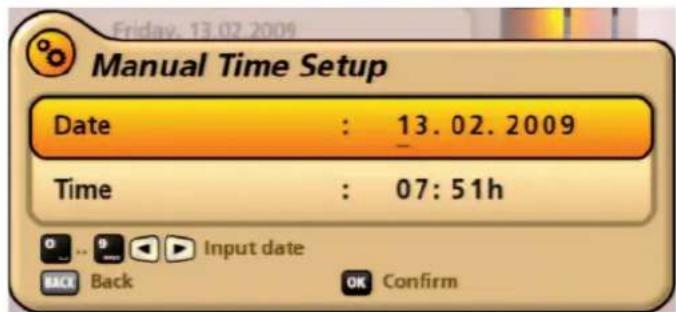 KATHREIN UFS 922sw - Time Setup Channel (only works if the time setup is set to "Automatic") - 2