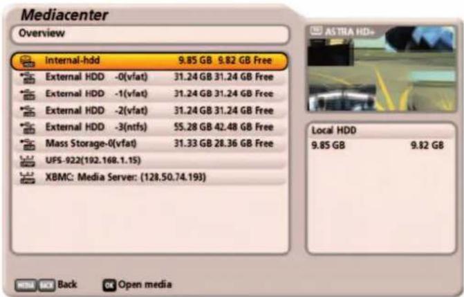 KATHREIN UFS 922sw - UPnP media server: - 1