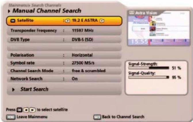 KATHREIN UFS 922sw - Manual Channel Search - 1