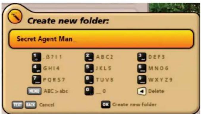 KATHREIN UFS 922sw - Creating folders - 2