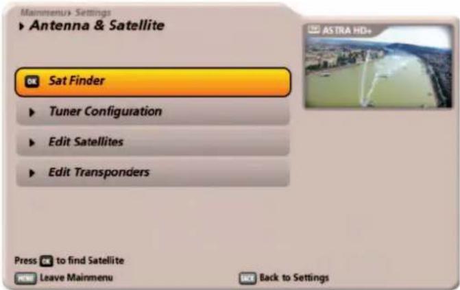KATHREIN UFS 922sw - Antenna & satellites (settings) - 1
