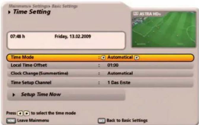 KATHREIN UFS 922sw - Time Setting - 1