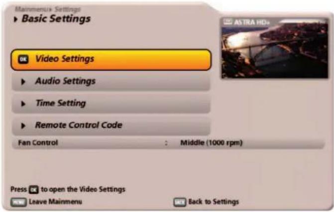 KATHREIN UFS 922sw - Basic settings - 1