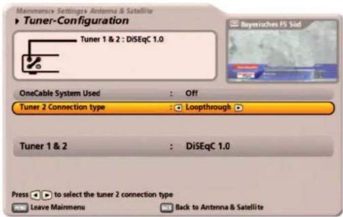 KATHREIN UFS 922sw - Information about antenna connection and loop-through mode - 3
