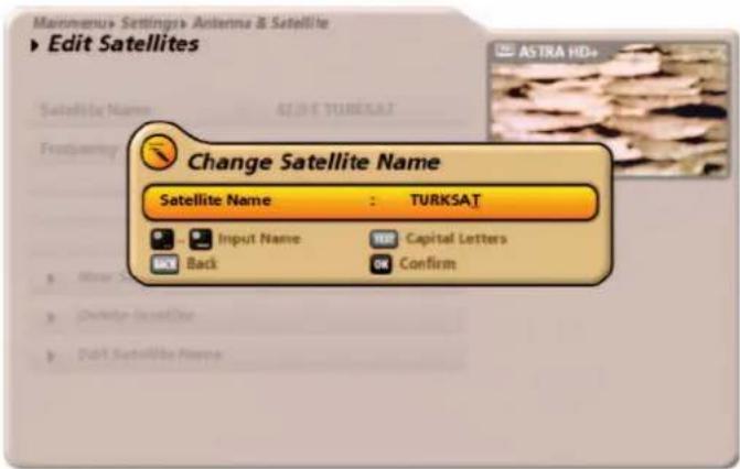 KATHREIN UFS 922sw - Edit Satellite Name - 1
