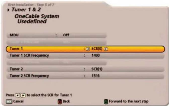 KATHREIN UFS 922sw - Select Satellites - Tuner 1 - 3