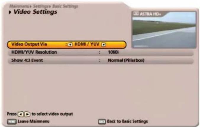 KATHREIN UFS 922sw - TV Settings - 1