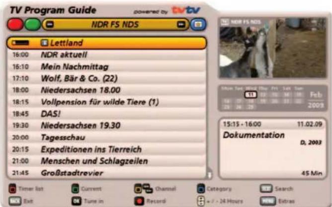 KATHREIN UFS 922sw - "Coming up" view (programme listings) - 3