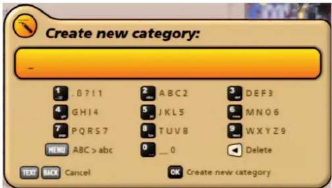 KATHREIN UFS 922sw - Changing the category - 3