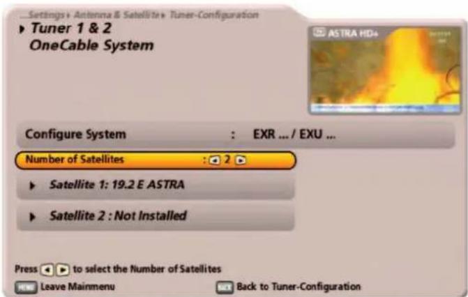 KATHREIN UFS 922sw - LNB Setting: - 1