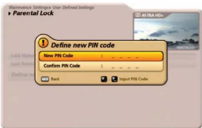 KATHREIN UFS 922sw - Define new PIN code - 1