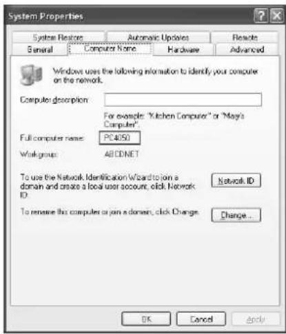 KYOCERA FS-1028MFP/KL3 - If the Computer Name tab contains Full computer name and Workgroup - 2