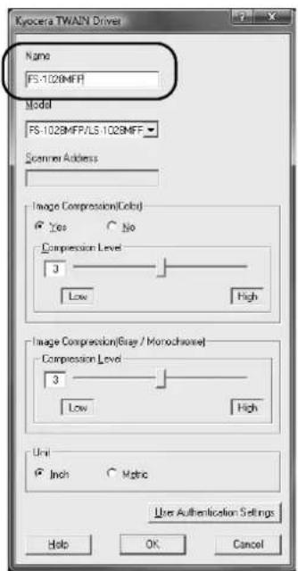 KYOCERA FS-1028MFP/KL3 - Setting TWAIN Driver - 2