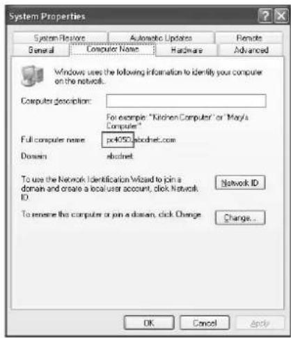 KYOCERA FS-1028MFP/KL3 - If the Computer Name tab contains Full computer name and Workgroup - 1