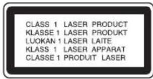 CLASS 1 LASER PRODUCT KLASSE 1 LASER PRODUKT LUOKAN 1 LASER LAITE KLASS 1 LASER APPARAT CLASSE 1 PRODUIT LASER