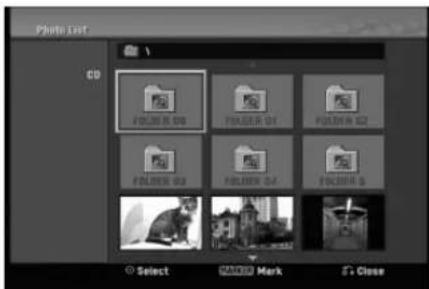 Photo List CD FOLDER 01 FOLDER 02 FOLDER 03 FOLDER 04 FOLDER 05 Select MIND Mark S+ Close