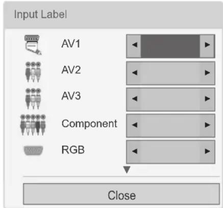 LG 26LV550A - Adding an Input label - 1