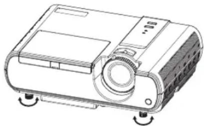 MITSUBISHI XD221U XGA - Using the adjustment feet (front) - 1