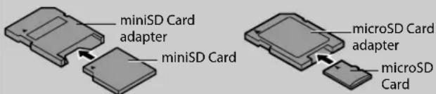 miniSD Card adapter miniSD Card microSD Card adapter microSD Card