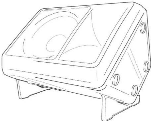 Omnitronic KB-212 - Installation as floor monitor - 1