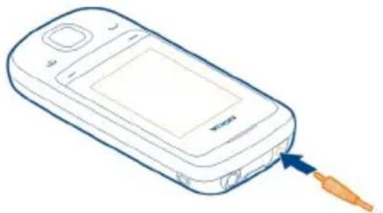 NOKIA С2-05 - Nabíjení baterie - 1