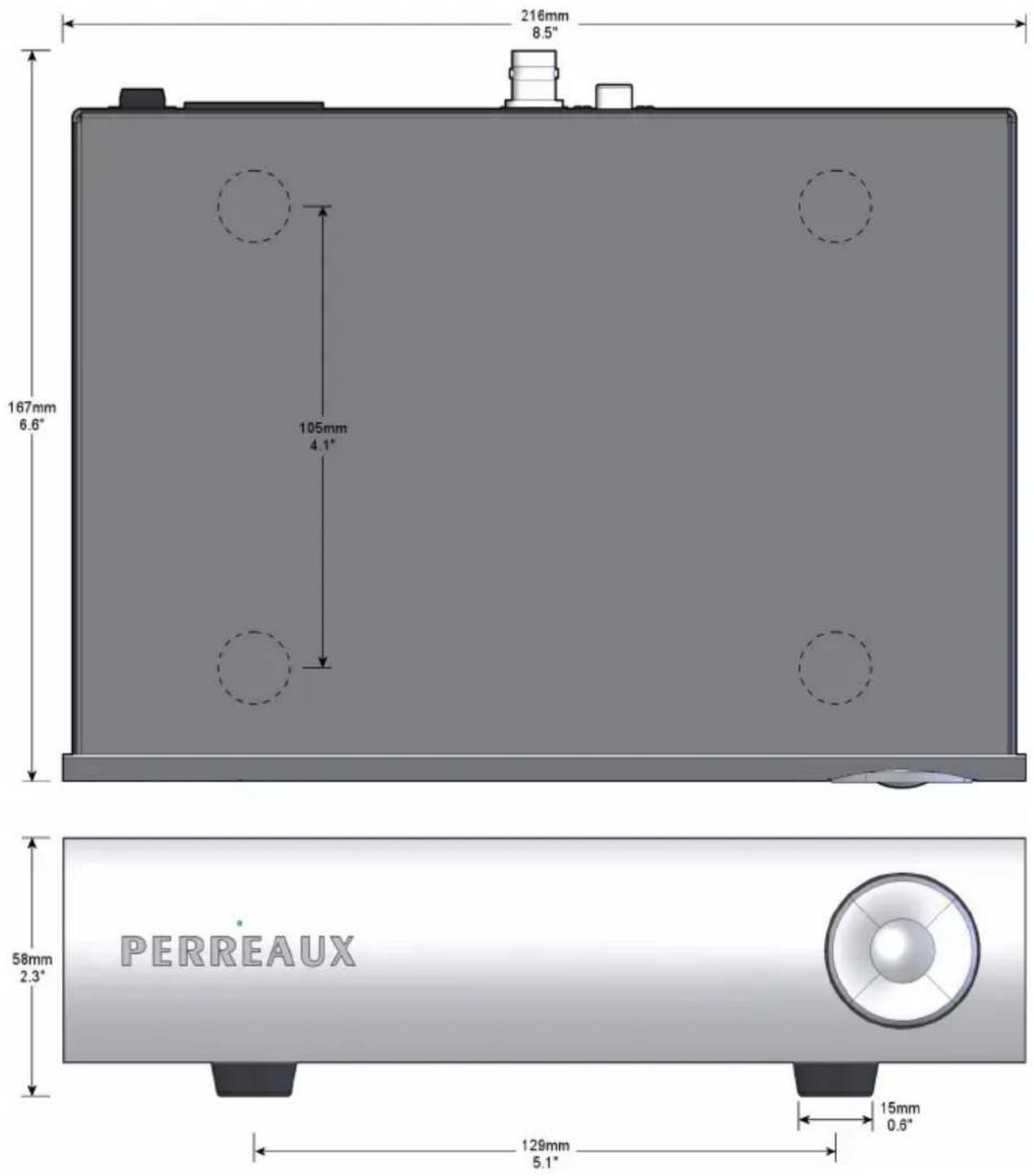 Perreaux SXCD - Physical Dimensions - 1