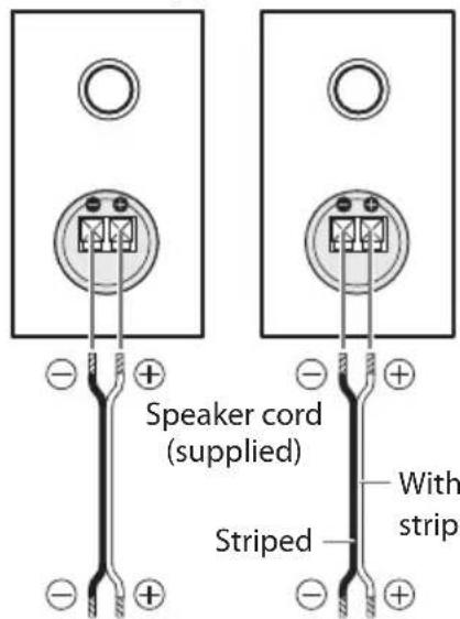 Speaker cord (supplied) Striped With striped
