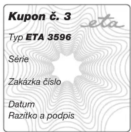 Eta Dania - ZÁRUČNÍ LIST • ZÁRUČNÝ LIST - 2