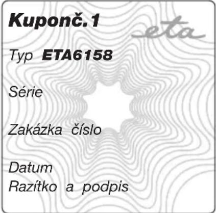 Eta 615890010 - Postuppřireklamaci - 1