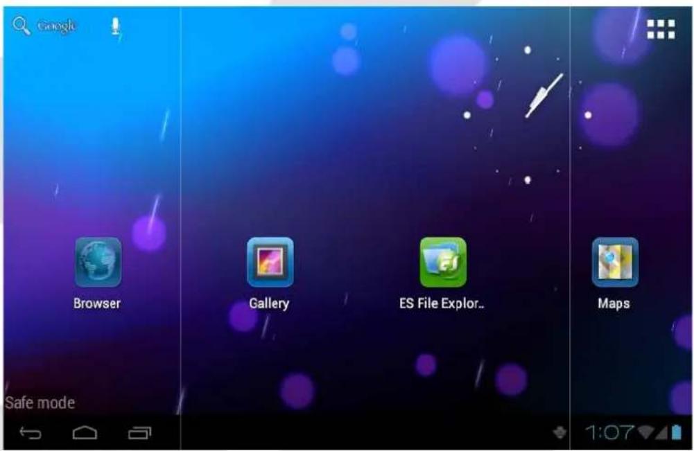 Google Browser Gallery ES File Explor.. Maps Safe mode 1:07