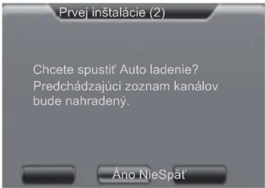Ladenie programov Automatický TV zoznam Seznam rádil 05% Vybrat Urat