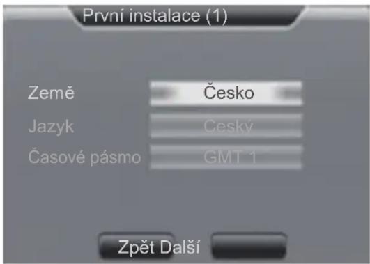 První instalace (1) Země Česko Jazyk Český Časové pásmo GMT 1 Zpět Další