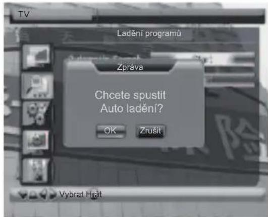 Ladění programů Zpráva Chcete spustit Auto ladění? OK Zrůsít Vybrat Hrat